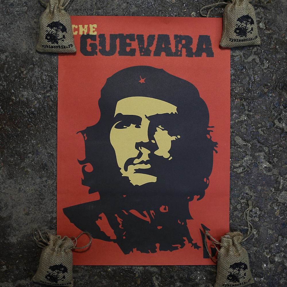Плакат Че Гевара на красном фоне